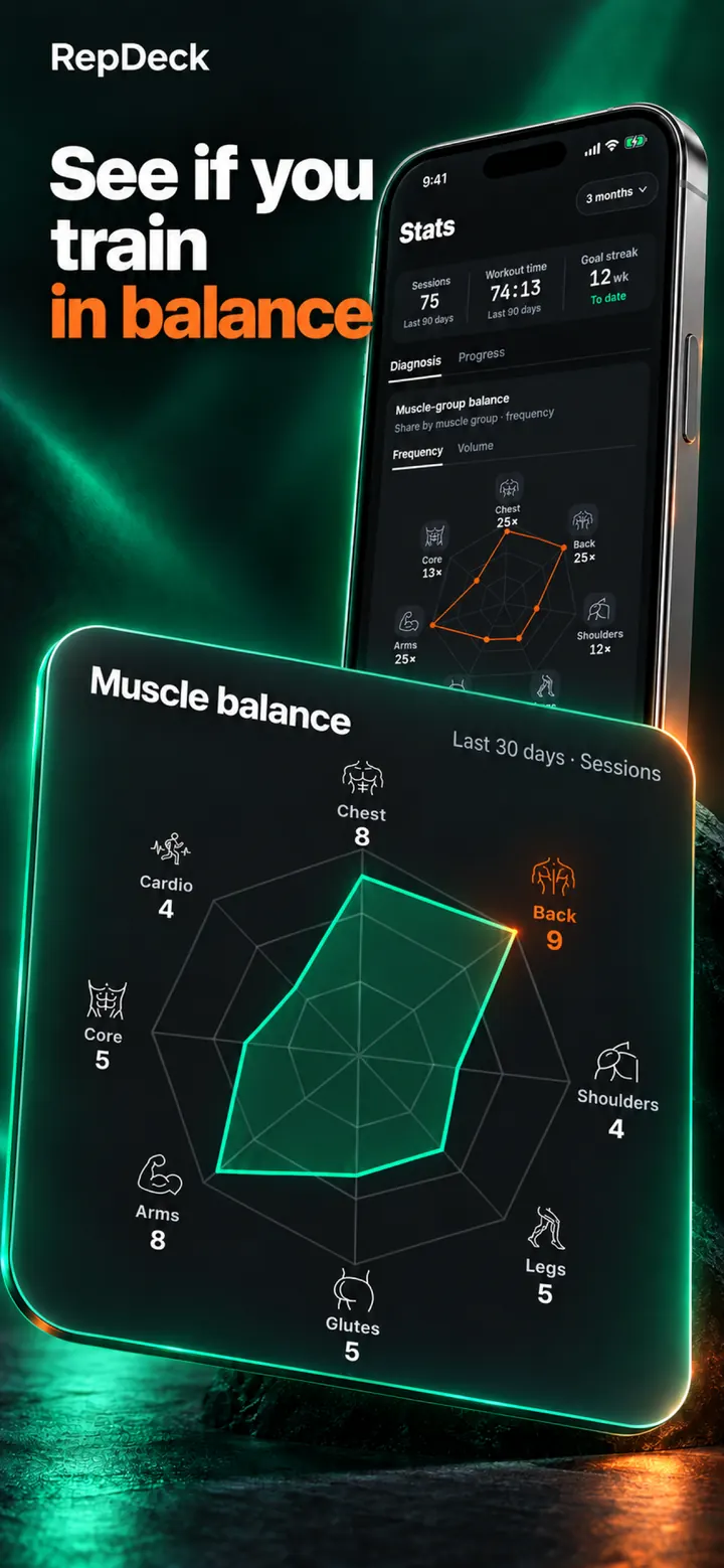 App Store screenshot — muscle balance